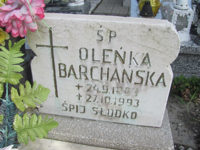 Aleksandra Barchańska 1993 Strumień - Grobonet - Wyszukiwarka osób pochowanych
