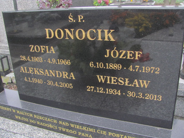 Józef Donocik  1889 Strumień - Grobonet - Wyszukiwarka osób pochowanych