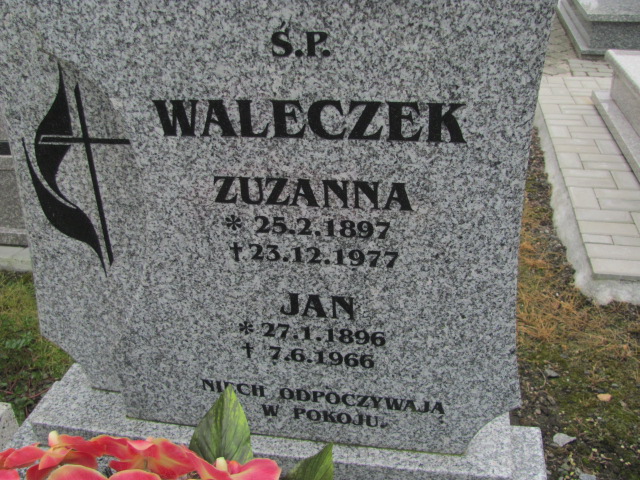 Zuzanna Waleczek 1897 Strumień - Grobonet - Wyszukiwarka osób pochowanych